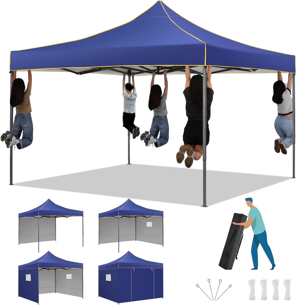 2026 SANOPY 10'x10' Pop up Canopy Tent Anti-UV Waterproof Outdoor Gazebo Instant Party Wedding Backyard Canopy Tent Shade Shelter for Backyard, Patio, Parties,Khaki