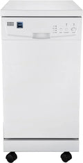 2026 Portable Dishwasher, 18in Wide, 8 Place Settings Capacity, White