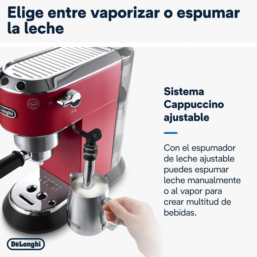 De'Longhi Dedica – Cafetera de Bomba de Acero Inoxidable para Café Molido o Monodosis, Espresso y Capuchino, Depósito de 1.3 Litros, Sistema Antigoteo, Modelo EC685.M, Color Metal 2026