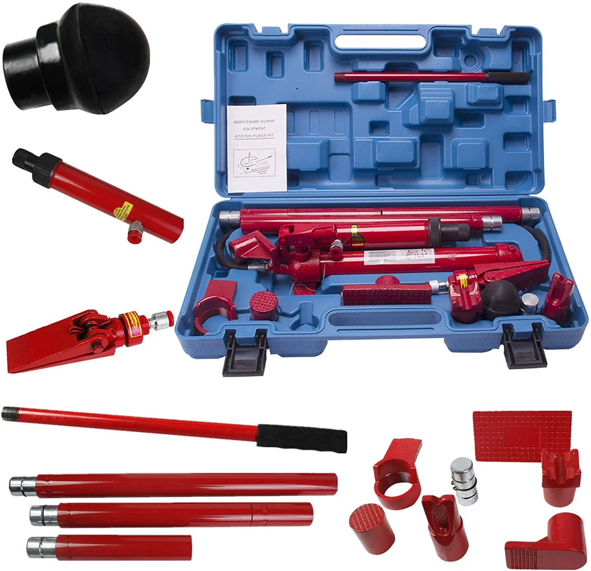 2026 10 Ton Porta Power Hydraulic Jack Repair Kit Auto Shop Air Pump Lift Ram Body Frame Tool Heavy Set