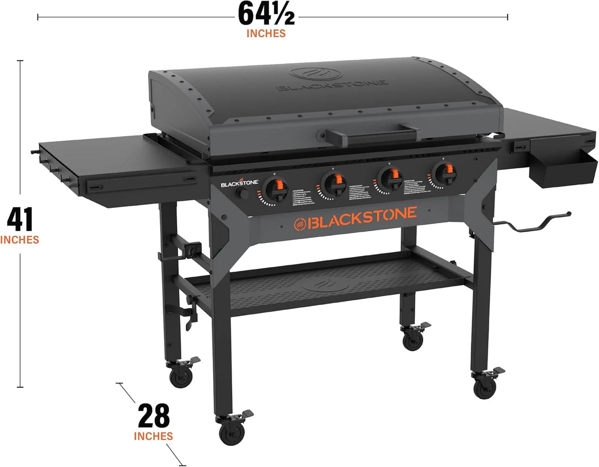 2026 Iron-forged 36" Omnivore Griddle - Premium Powder-coated Steel with Reinforced Hood, Black Finish