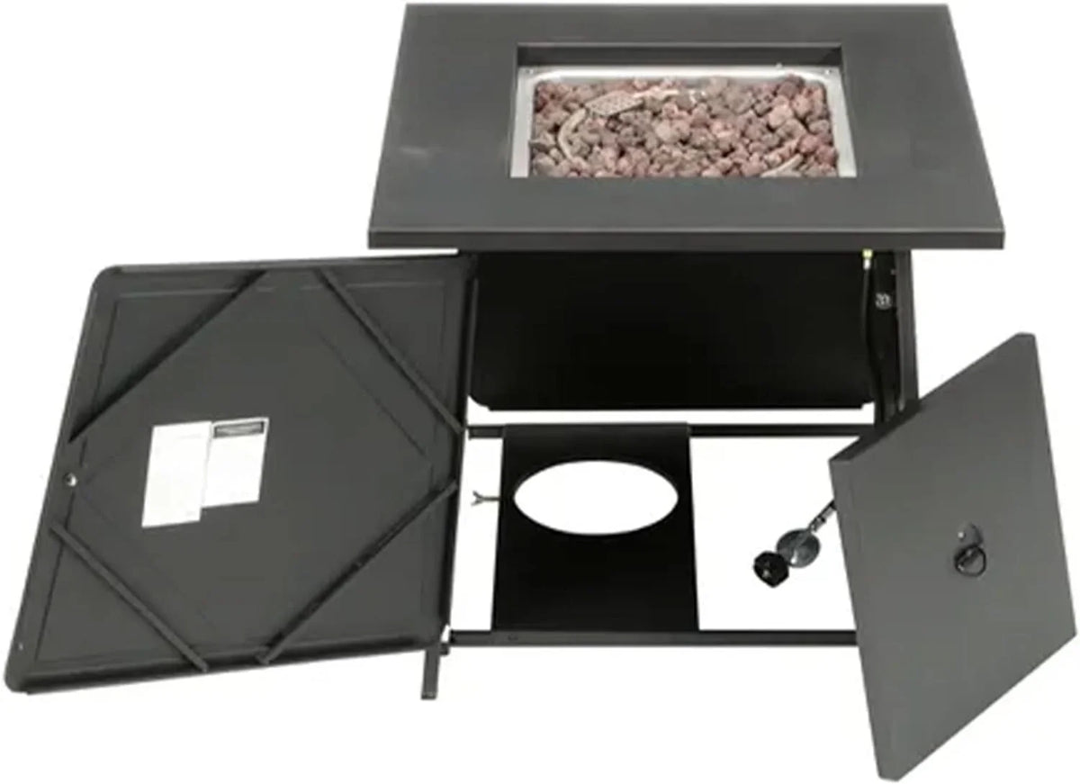 2026 Four Seasons Patio Dual Heat 50,000 BTU Square Gas Fire Pit