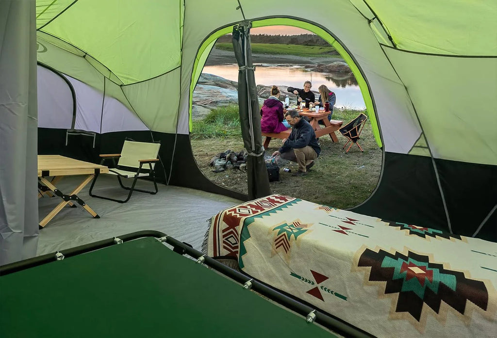 2026 Camping Tent 10-PERSON-FAMILY Tents, Parties, Music Festival Tent, Big, Easy Up, 5 Large Mesh Windows, Double Layer, 2 Room, Waterproof,…