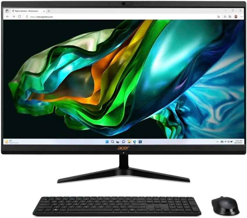 2026 acer Aspire C27 – 1800 All in One – Monitor 27" FullHD (Intel Core i5 – 12450H, 16GB RAM, 1024 GB SSD, Intel Iris Xe Graphics, Windows 11 Home) Negro + Teclado QWERTY Español y Ratón Inalámbrico