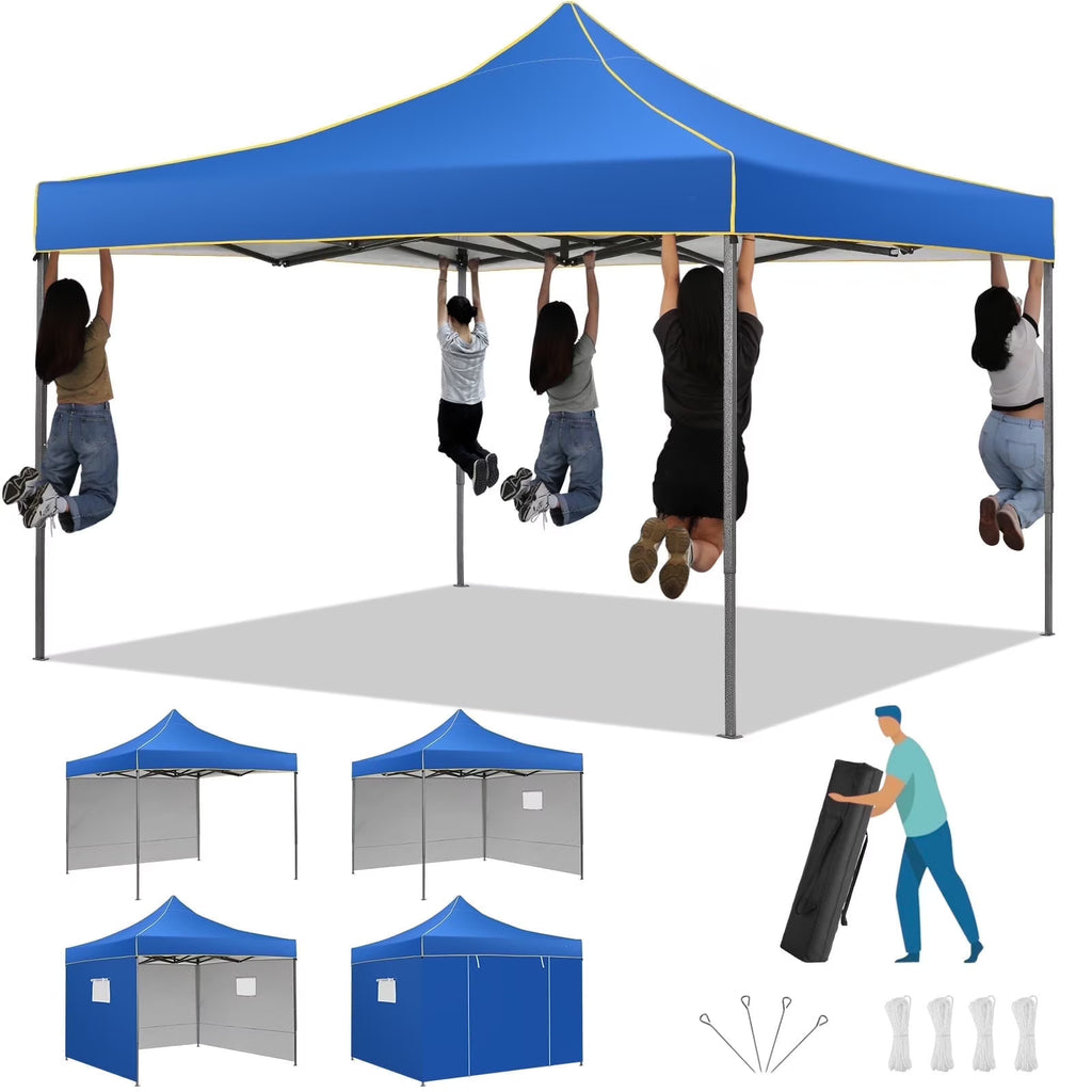 2026 SANOPY 10'x10' Pop up Canopy Tent Anti-UV Waterproof Outdoor Gazebo Instant Party Wedding Backyard Canopy Tent Shade Shelter for Backyard, Patio, Parties,Khaki