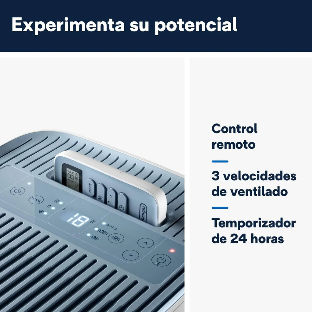 2026 Pinguino Compact PAC ES72 YOUNG Aire Acondicionado Portátil 8.300 BTU/h, 2,1 kW, hasta 60m³, Función Deshumidificador y Ventilación, Temporizador 24 Horas