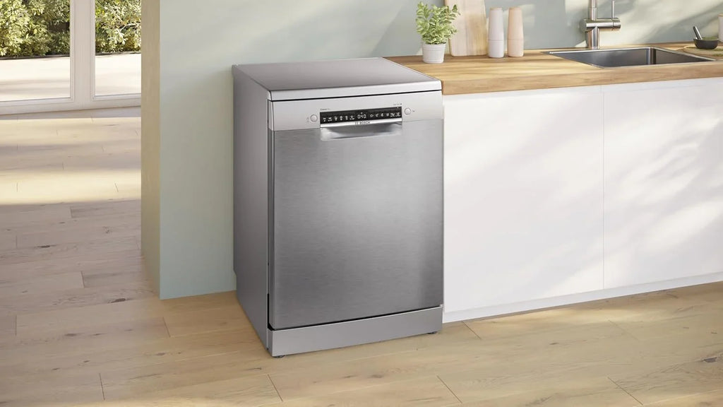 2026 Bosch – Lavavajillas Libre Instalación, 60 cm, Serie 4, Home Connect, Motor EcoSilence, Acero, SMS4EMI06E