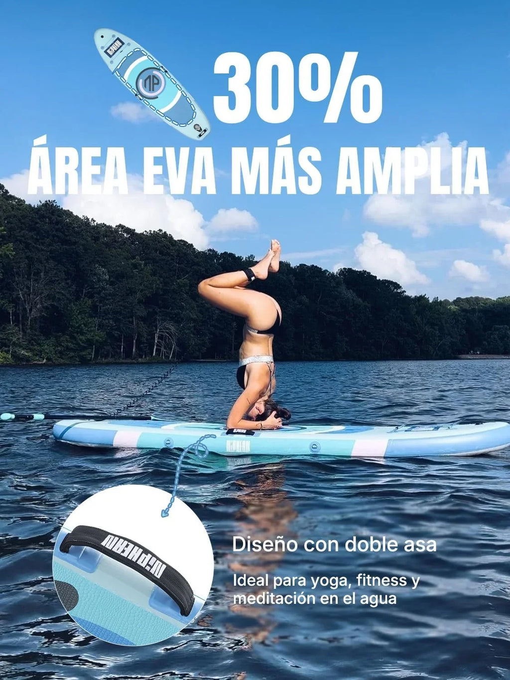 2026 Niphean Tabla Paddle Surf Hinchable, Tabla de Paddle Surf 305 cm con Aletas de Equilibrio para Principiantes y Accesorios Resistentes, Sup Board para Adultos, Stand up Paddle Board Versátil para Yoga