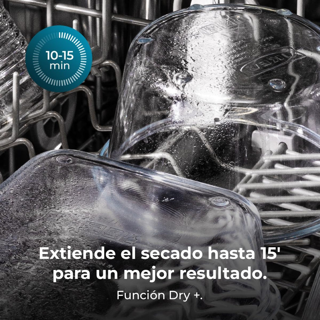2026 Cecotec Lavavajillas 60 cm Libre Instalación Bolero Aguazero 6210 Dark D. 15 Cubiertos, Bajo Consumo, Pantalla Fullcolor XXL, Tercera Bandeja, 8 Programas, Dual Zone Wash, Bandeja Ajustable, Dark