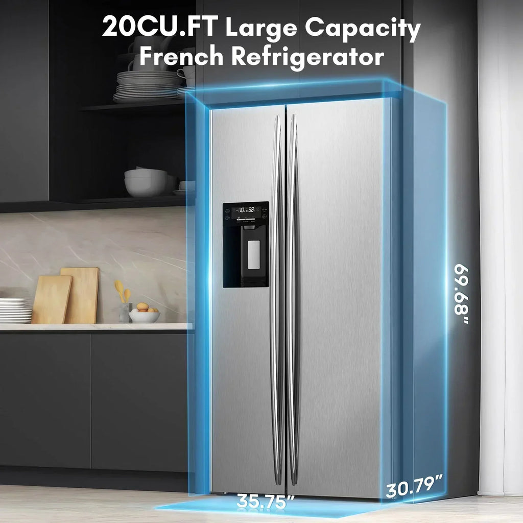2026 36" Side By Side 20.01 Cu. ft. Built-in Refrigerator with Freezer & Ice Maker Included