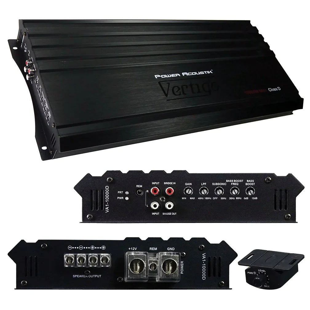 2026 Power Acoustik 10000 Watt Mono Amplifier Class D Car Audio 1-Ohm Amp