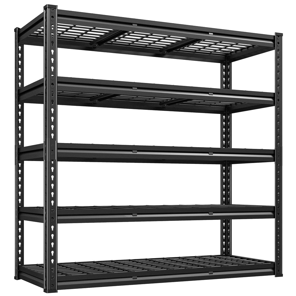 2026 REIBII 48" W Garage Shelving Units 5 Tier Storage Shelves Heavy Duty Adjustable Metal Utility Shelf-72" H x 48" W x 24" D