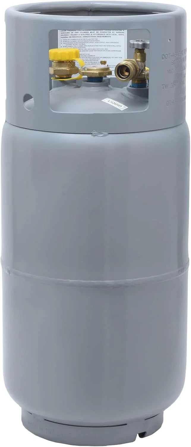 2026 Steel Forklift Propane Tank Cylinder with Built-in Gauge, Gray