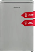 Refrigerador independiente TELEFUNKEN 2026 sin congelador | Capacidad de 135 litros | Refrigerador pequeño con cajón para verduras | Refrigerador de tamaño completo | Bisagra de puerta reversible | C – 135 – 100 – S Plata