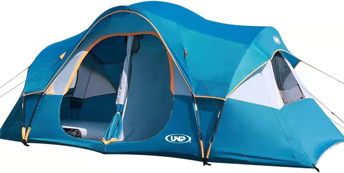 2026 Camping Tent 10-PERSON-FAMILY Tents, Parties, Music Festival Tent, Big, Easy Up, 5 Large Mesh Windows, Double Layer, 2 Room, Waterproof,…