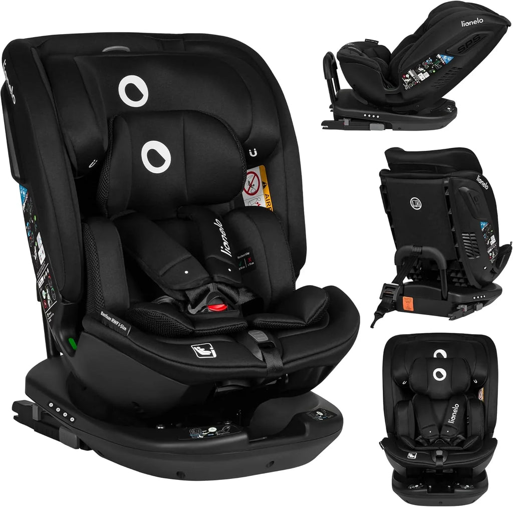 2026 LIONELO Bastiaan RWF i – Size Silla de Coche para Bebé Giratoria 360° 0 – 36kg, Instalaciión Delantera y Trasera (18kg), ISOFIX TopTether, Reposacabezas y Respaldo Ajustables Protección Lateral
