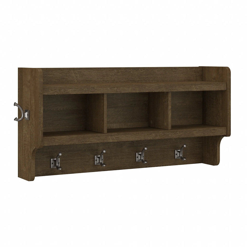 2026 40 Inch Wall Mounted Coat Rack with Shelf, Wooden Entryway Storage and Hanging Organizer