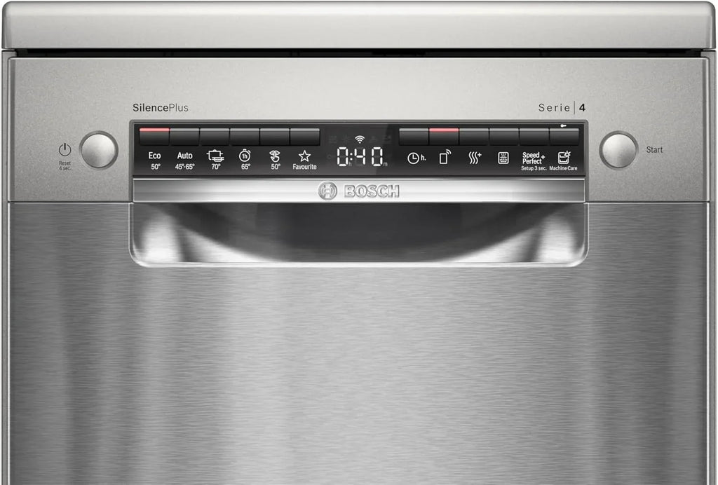 2026 Bosch – Lavavajillas, 45 cm, Serie 4, Libre Instalación, Home Connect, Acero Inoxidable, SPS4HMI49E