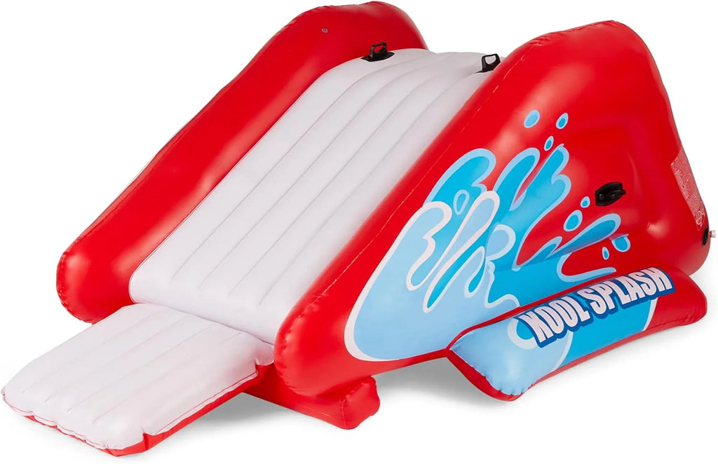 2026 Inflatable Water Slide Swimming Pool Play Center with Built in Sprayers for Kids and Adults, Ages 6 and Up, Blue