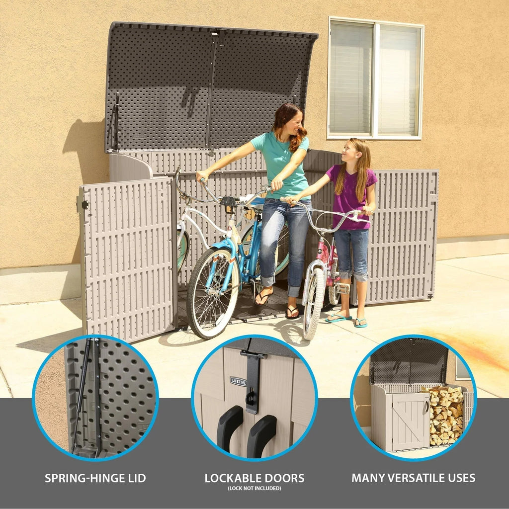 2026 Lifetime Horizontal Storage Shed (75 cubic feet), 60170