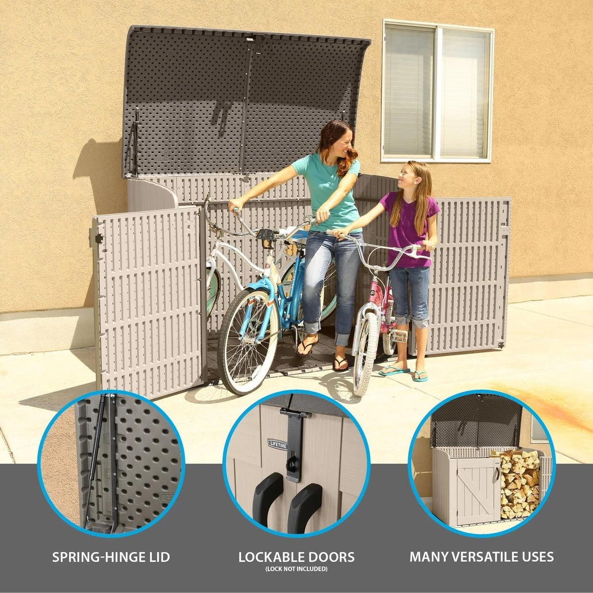 2026 Lifetime Horizontal Storage Shed (75 cubic feet), 60170