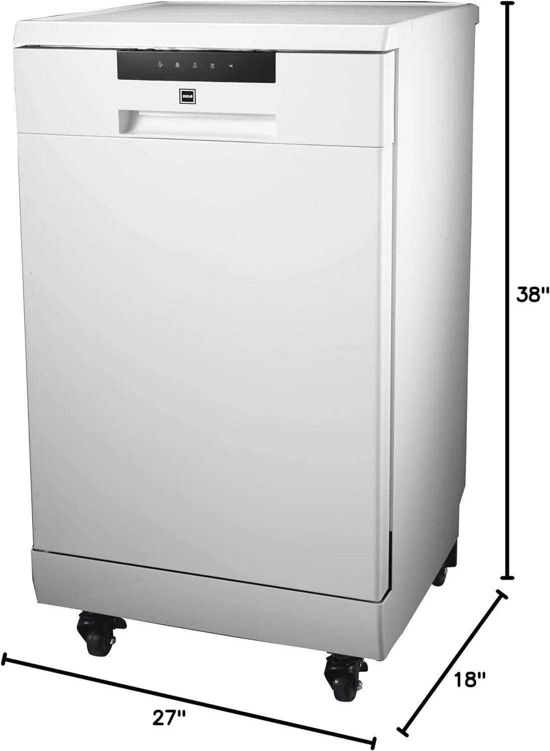 2026 Portable Dishwasher, 18in Wide, 8 Place Settings Capacity, White