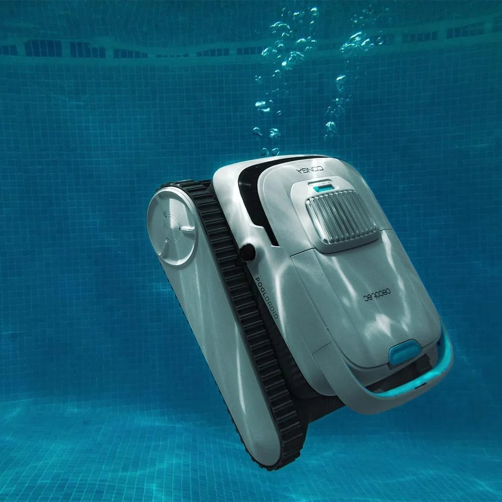 2026 Cecotec Robot Limpiapiscinas para Fondos, Paredes y Línea de Flotación Conga Pooldroid 5000 TotalClean Pearl. Superficies 100m2, Pendiente Máx 90º, Limpieza Ordenada, Autonomía 100min, Capacidad 4L