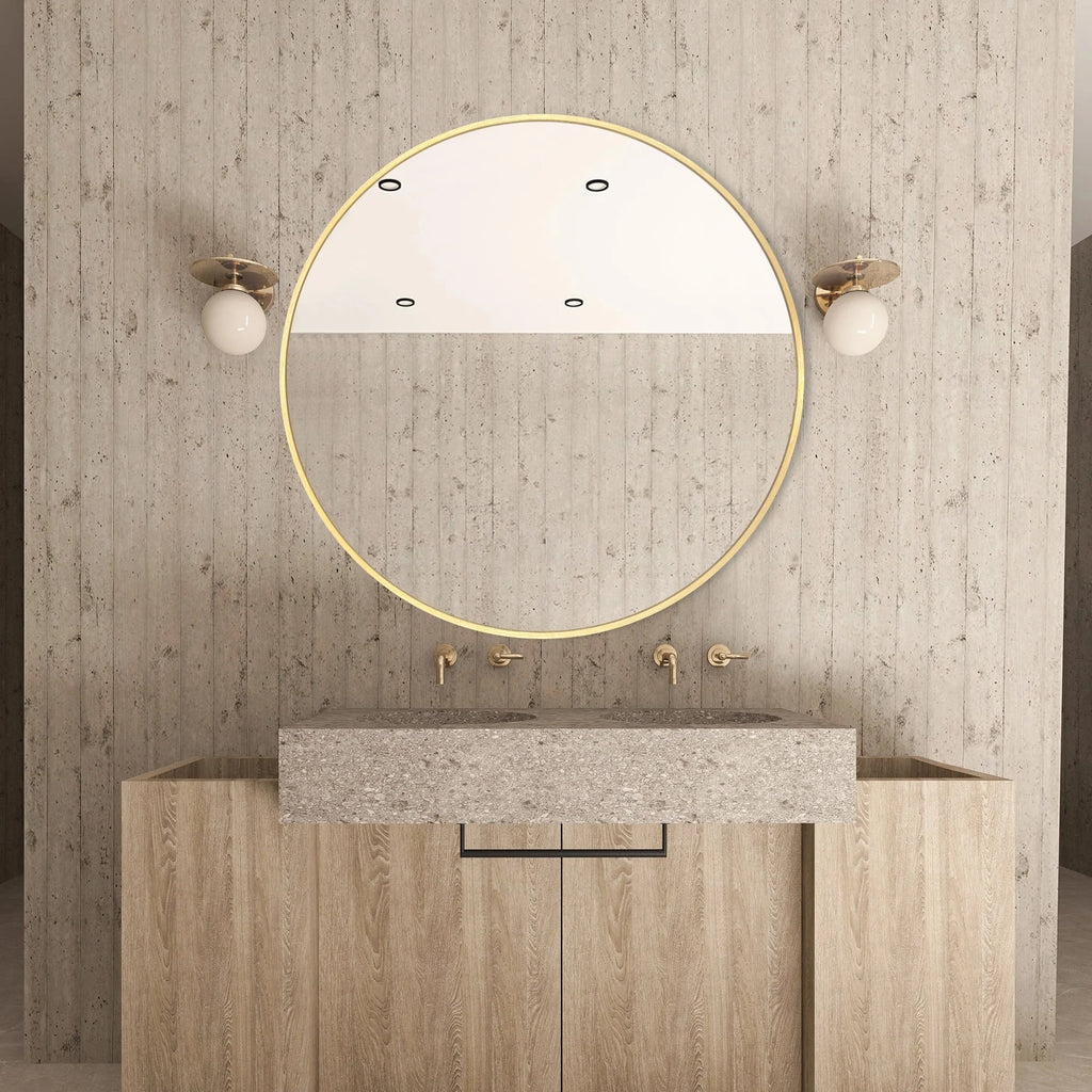 2026 Modern Round Bathroom Vanity Mirror, Wall Mounted Circular Mirror for Bathroom, Bedroom and Home Decor