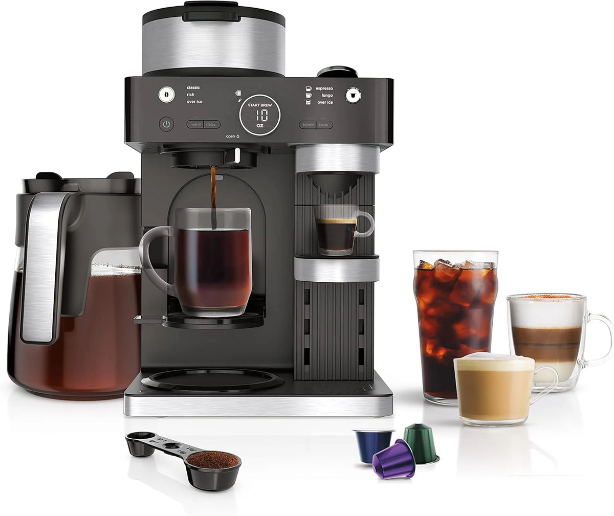 2026 Espresso & Coffee Maker & Barista System, 3 Espresso Brew Styles, Single-serve Coffee & Nespresso Capsule Compatible, Built-in Frother,…