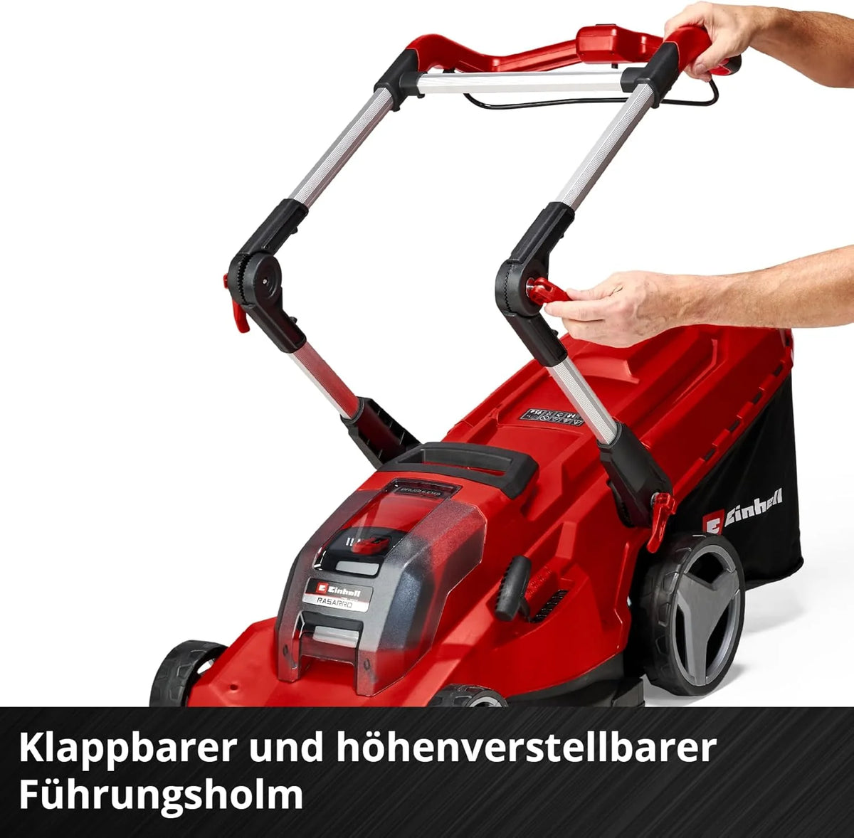 Cortacésped inalámbrico Einhell RASARRO 36/42 Kit Power X – Change 2026 (36 V, ancho de corte de 42 cm, hasta 725 m², sin escobillas, recogedor de césped de 50 L, función de mulching, incluye 2 baterías de 5,2 Ah + 1 cargador doble)