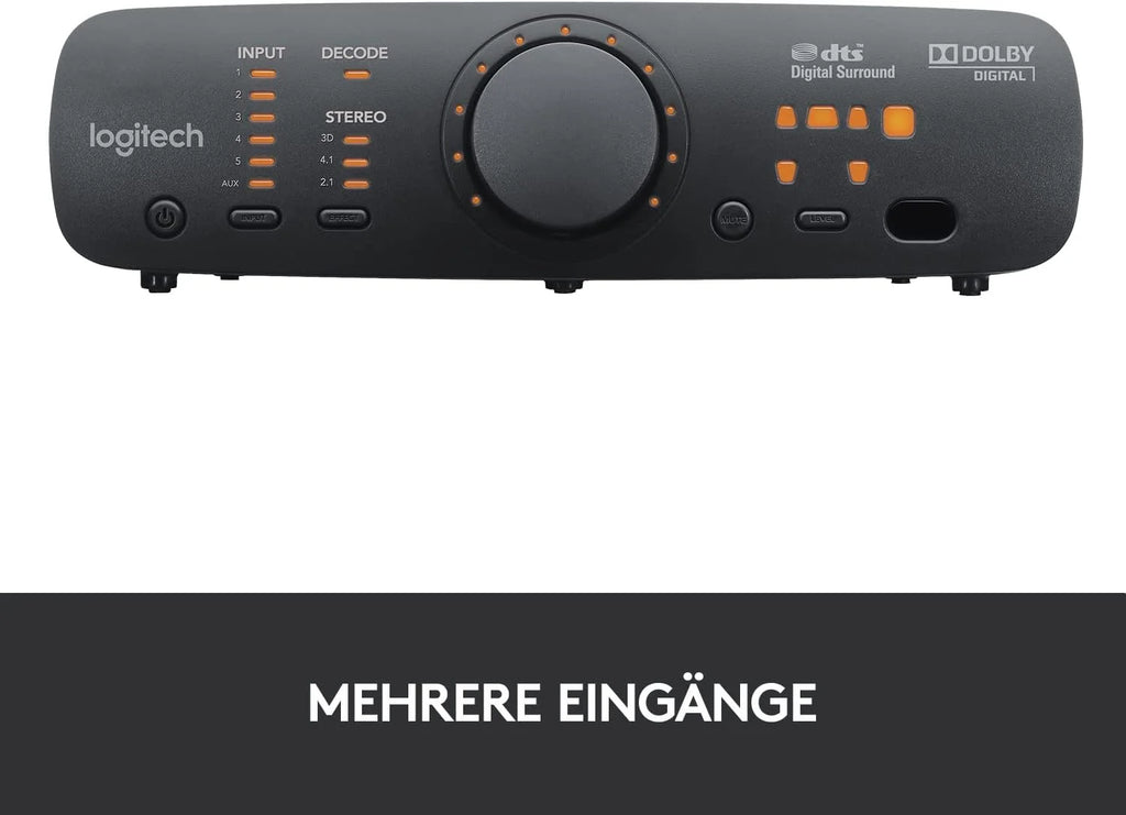 Sistema de sonido Logitech Z906 5.1 (modelo 2026), altavoces con sonido envolvente de 1000 vatios, THX, múltiples entradas de audio, control remoto, enchufe europeo, compatible con PC/PS4/Xbox/sistemas estéreo/TV/smartphones/tabletas – Negro