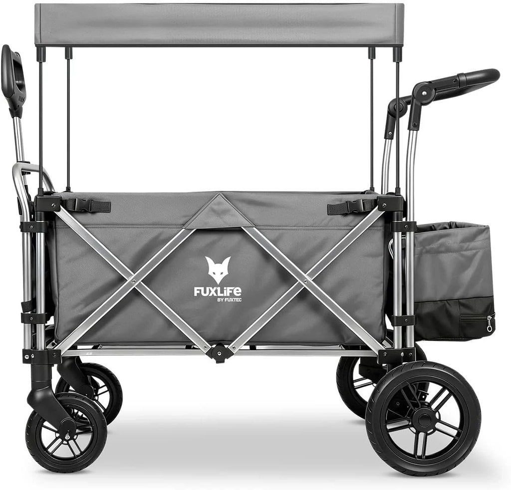 Carrito plegable original FUXTEC FX-CTL900 Premium Gris para niños, ideal para el jardín, la playa o la ciudad, se puede empujar o tirar, soporta hasta 75 kg. 2026