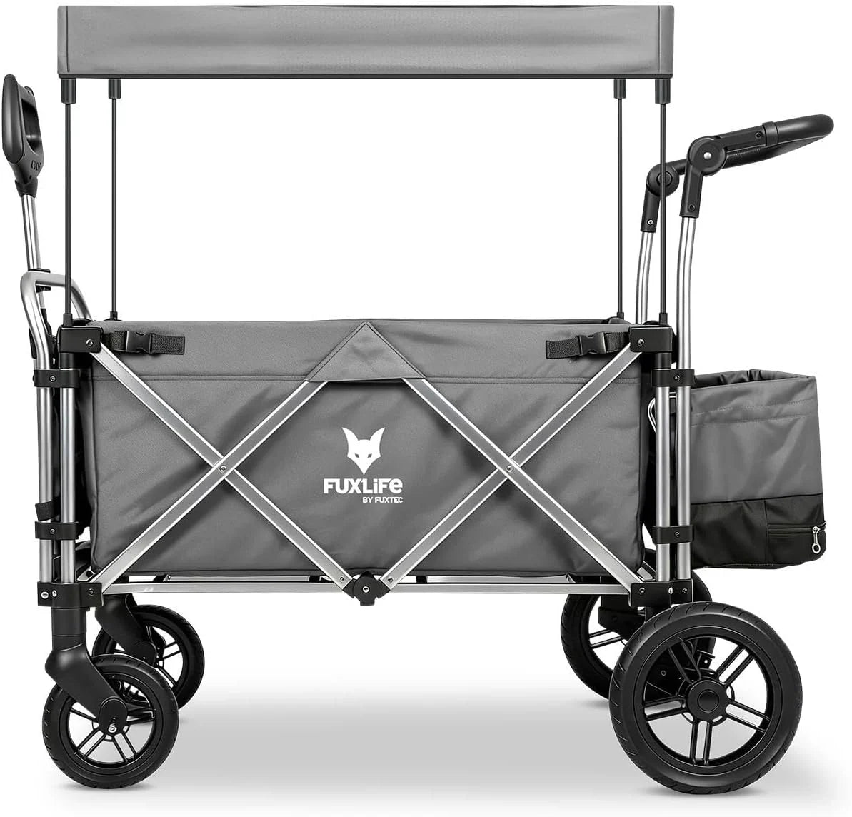 Carrito plegable original FUXTEC FX-CTL900 Premium Gris para niños, ideal para el jardín, la playa o la ciudad, se puede empujar o tirar, soporta hasta 75 kg. 2026