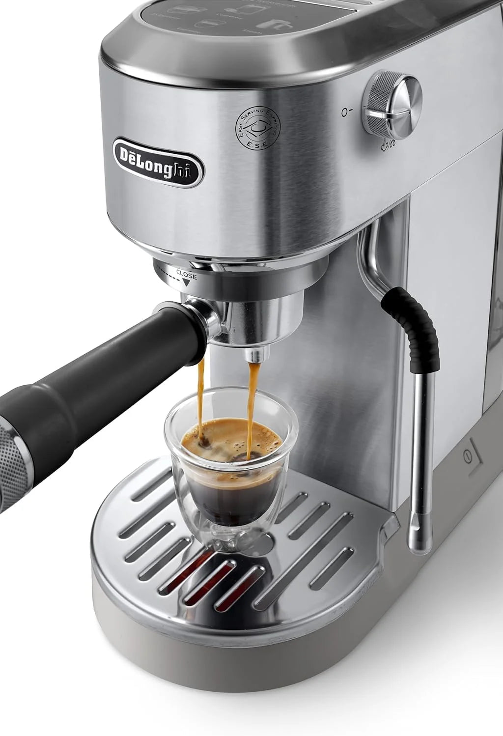 De'Longhi Dedica – Cafetera de Bomba de Acero Inoxidable para Café Molido o Monodosis, Espresso y Capuchino, Depósito de 1.3 Litros, Sistema Antigoteo, Modelo EC685.M, Color Metal 2026
