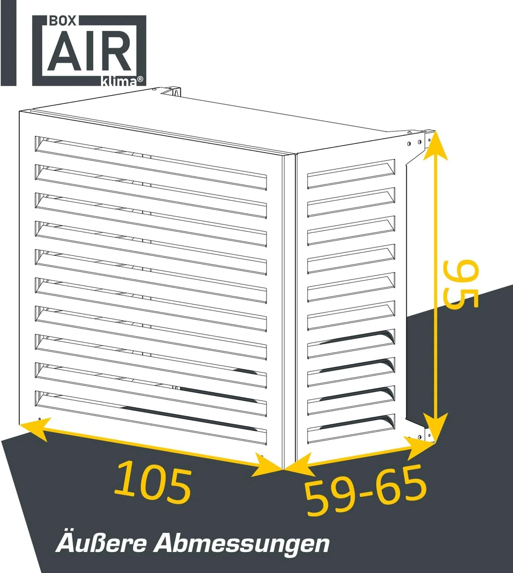 Cubierta protectora insonorizada para unidad exterior de aire acondicionado y bomba de calor (modelo 2026) – Rejilla protectora para bomba de calor – Cubierta para unidad exterior de aire acondicionado – Para aires acondicionados y bombas de calor –