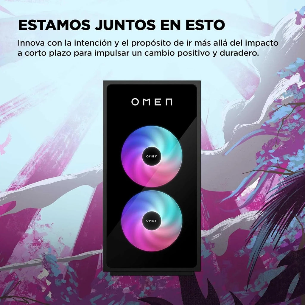 2026 HP Ordenador de sobremesa Gaming OMEN 35L GT16 – 0067ns (Procesador AMD Ryzen 7 8700F, 32GB RAM DDR5, 1TB SSD PCIe Gen4, NVIDIA GeForce RTX 5070 12GB, FreeDOS) – Negro