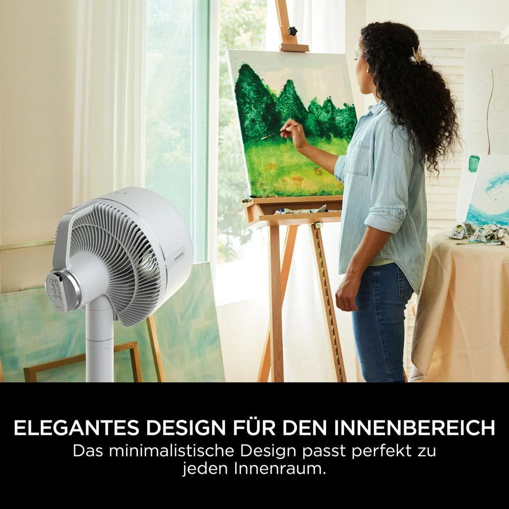 Ventilador Shark FlexBreeze 2026, ventilador híbrido silencioso (con cable e inalámbrico), portátil, para uso en interiores y exteriores, resistente a los rayos UV y al agua, ultra potente, ultra silencioso, blanco FA220EU