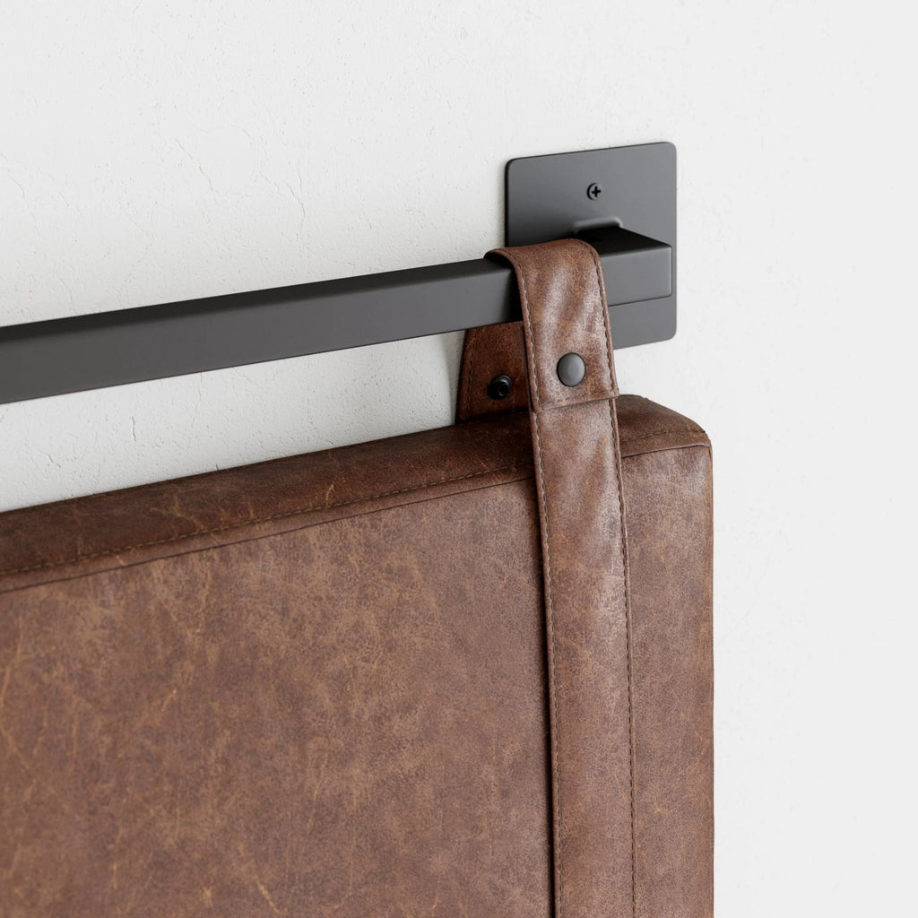 2026 Wall Mount Upholstered Headboard with Metal Rail - Modern Bedroom Headboard