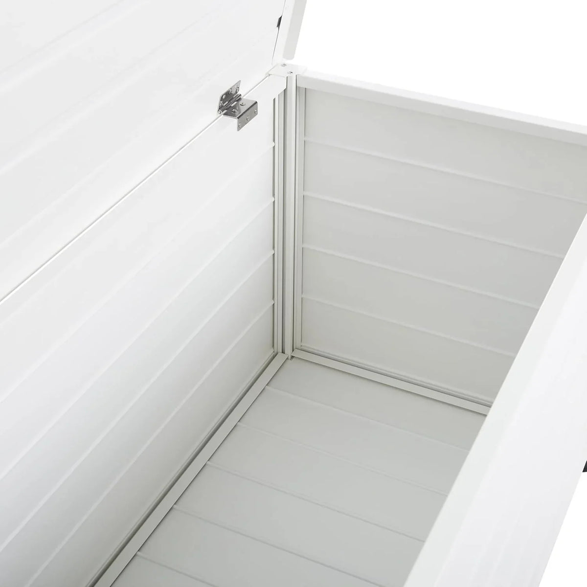 2026 Beliani Arcón para exterior de aluminio mueble de almacenaje de jardín blanco 113 x 50 cm Campalto