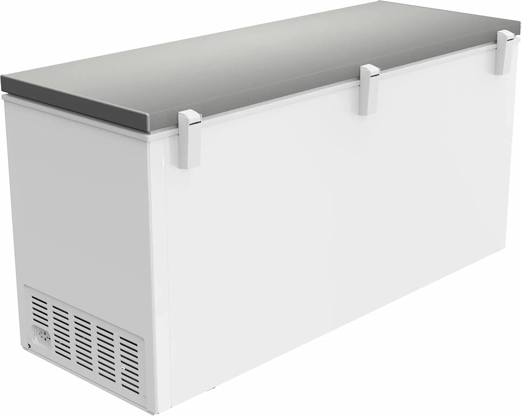 2026 METRO Professional Congelador horizontal GHF2700S, 188 x 73,5 x 94,5 cm, 700 L, 125W, 3 cestas, iluminación LED, 6 ruedas, con cerradura, blanco/gris