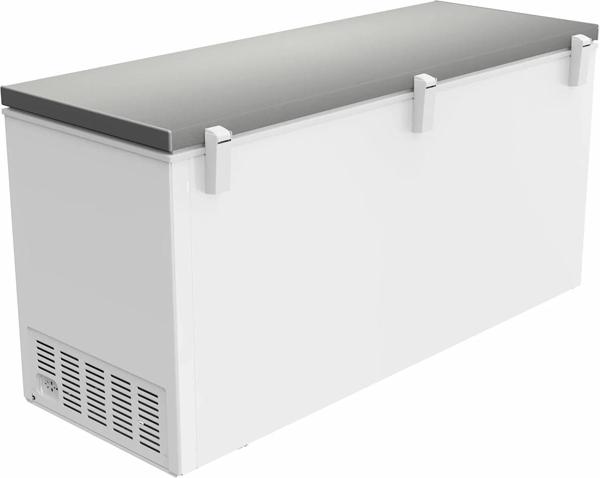 2026 METRO Professional Congelador horizontal GHF2700S, 188 x 73,5 x 94,5 cm, 700 L, 125W, 3 cestas, iluminación LED, 6 ruedas, con cerradura, blanco/gris