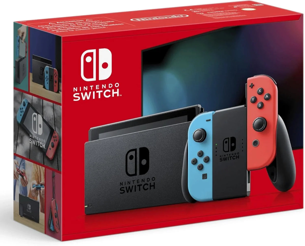 2026 Consola Switch – Color Azul Neón/Rojo Neón