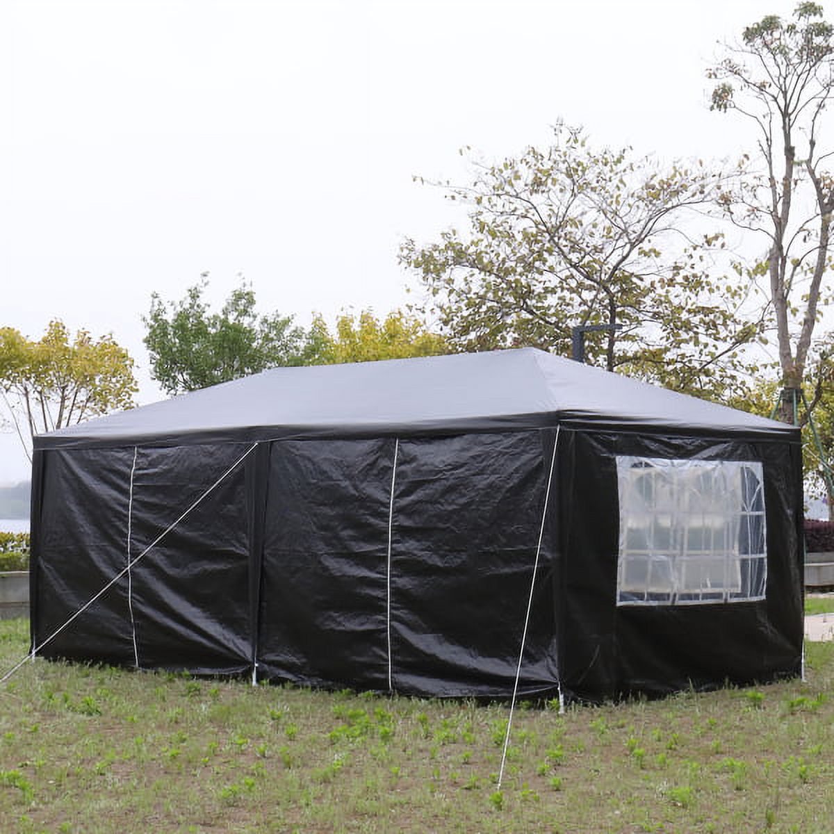 2026 Fithood 10'x20' Outdoor Party Tent with 6 Removable Sidewalls, Waterproof Canopy Patio Wedding Gazebo, Black