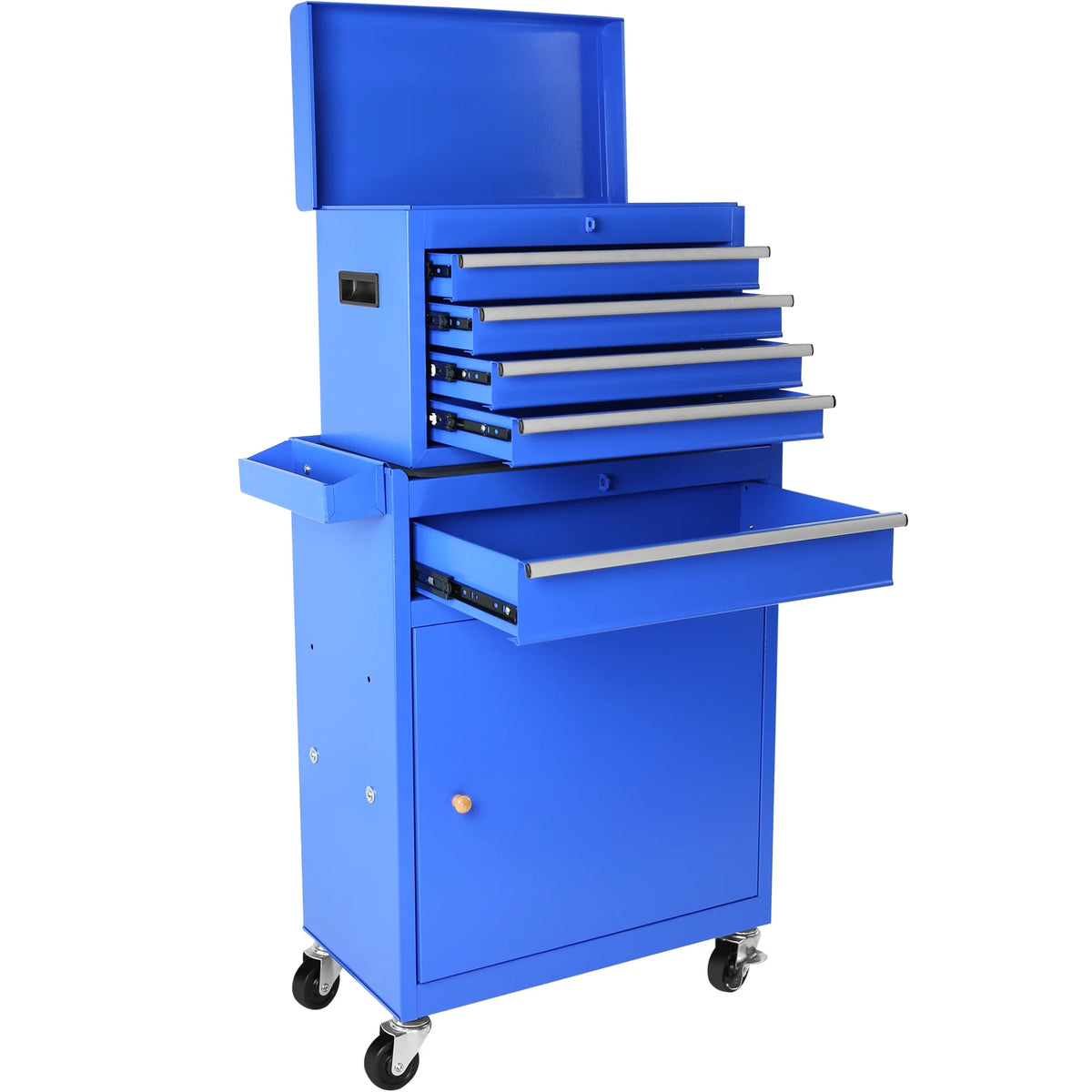 2026 DUOSONG 5-Drawer Rolling Tool Chest, High Capacity Tool Storage Cabinet W/Lockable Wheels, Adjustable Shelf & Anti-Slip Liner, Detachable Tool Box Organizer, Rolling Tool Cabinet Blue Steel Tools &