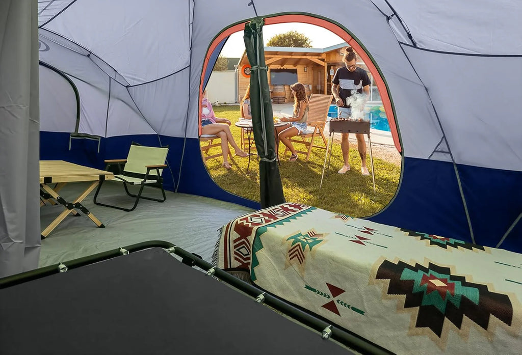 2026 Camping Tent 10-PERSON-FAMILY Tents, Parties, Music Festival Tent, Big, Easy Up, 5 Large Mesh Windows, Double Layer, 2 Room, Waterproof,…