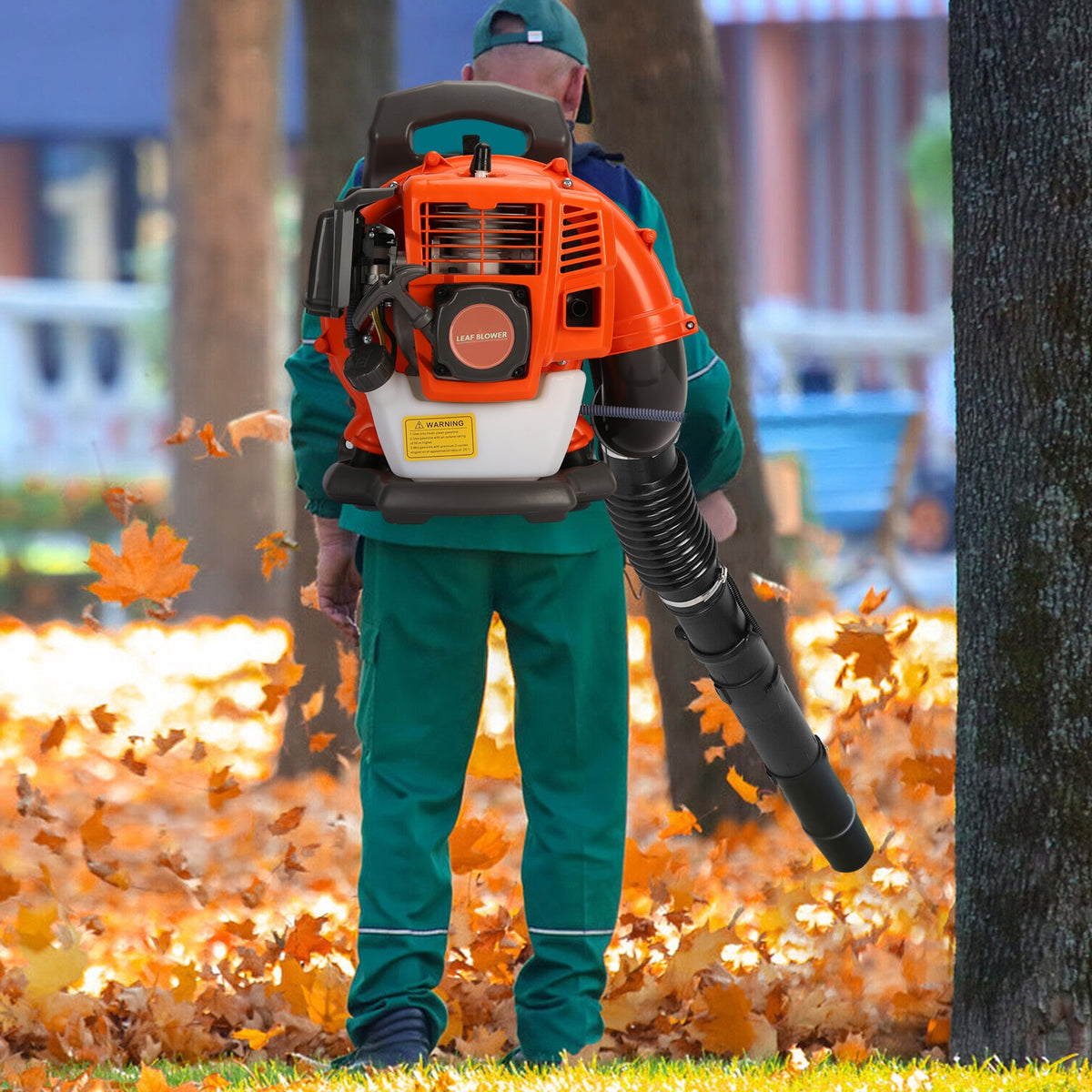 2026 Birinta 1 Set Leaf Blower Backpack Style 52CC Two-stroke 1.25 KW Adjustable Tube Gas Powered Dust Blower Supplies for Garden Patio Cleaning, Lawn Care, Blowing Leaves and Dust