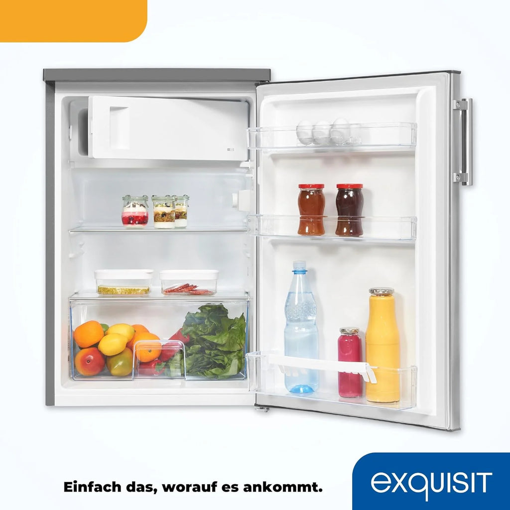 Refrigerador Exquisit 2026 con compartimento congelador, 120 litros, congelador de 4 estrellas, refrigerador independiente, KS516 – 4 – H – 010D Blanco