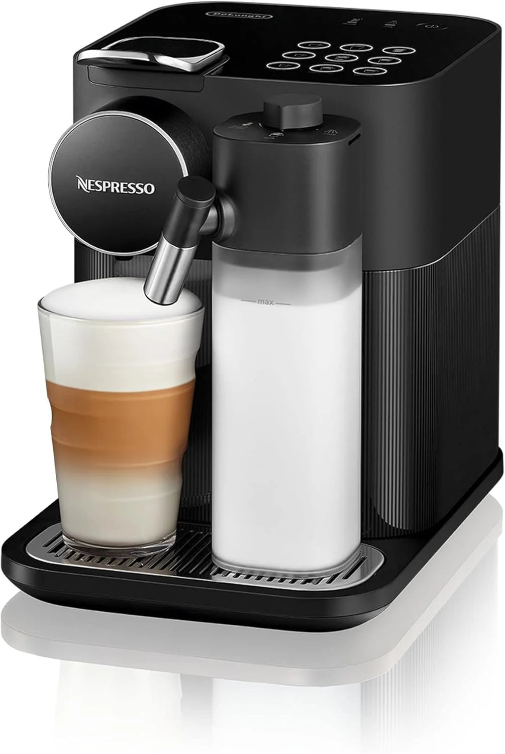 Cafetera de cápsulas Nespresso De'Longhi EN640.W Gran Lattissima de 2026 con sistema automático de leche, presión de 19 bares, 1400 W, color blanco.