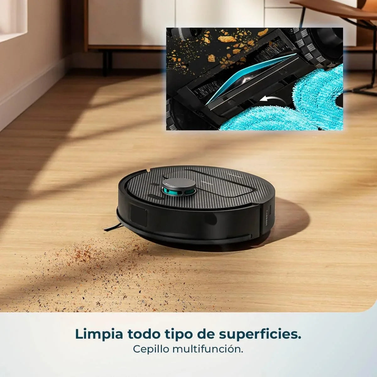 2026 Cecotec Robot Aspirador y Friegasuelos con Base de Autovaciado y App Conga X50 X – Treme. Navegación Láser, Mapeo Interactivo, 15000Pa, Autonomía 240mins, Mopas Elevables, Base con 3 Depósitos