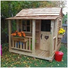 2026 Outdoor Living Today Little Squirt 6 ft. Cedar Playhouse with Windows and Dutch Door